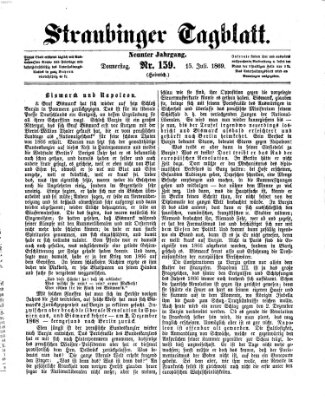 Straubinger Tagblatt Donnerstag 15. Juli 1869