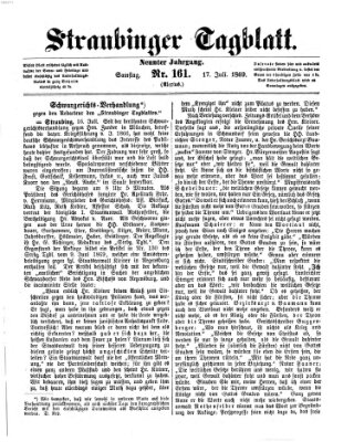 Straubinger Tagblatt Samstag 17. Juli 1869