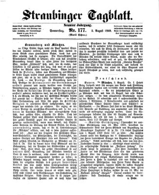 Straubinger Tagblatt Donnerstag 5. August 1869