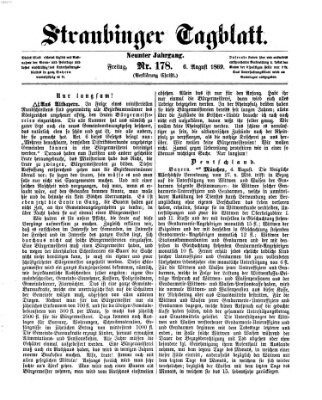 Straubinger Tagblatt Freitag 6. August 1869