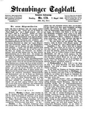 Straubinger Tagblatt Samstag 7. August 1869