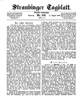 Straubinger Tagblatt Mittwoch 11. August 1869