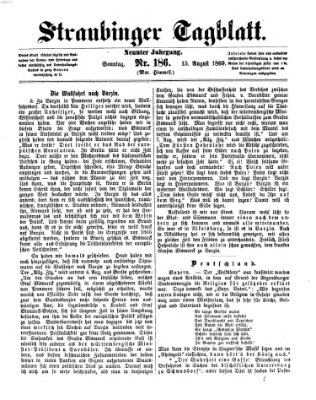 Straubinger Tagblatt Sonntag 15. August 1869