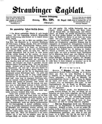 Straubinger Tagblatt Sonntag 29. August 1869