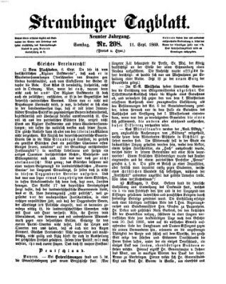 Straubinger Tagblatt Samstag 11. September 1869