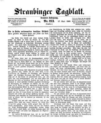 Straubinger Tagblatt Freitag 17. September 1869