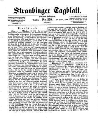 Straubinger Tagblatt Samstag 16. Oktober 1869