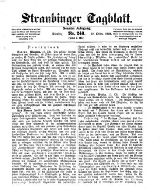 Straubinger Tagblatt Dienstag 19. Oktober 1869