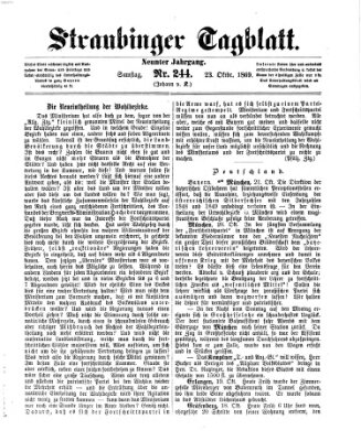 Straubinger Tagblatt Samstag 23. Oktober 1869