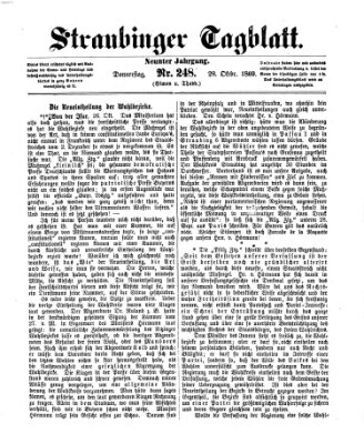 Straubinger Tagblatt Donnerstag 28. Oktober 1869