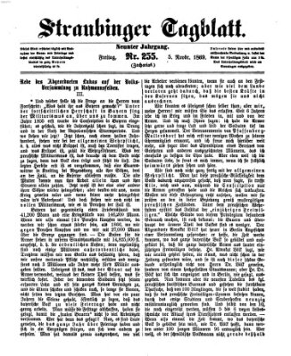 Straubinger Tagblatt Freitag 5. November 1869