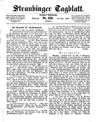 Straubinger Tagblatt Mittwoch 10. November 1869