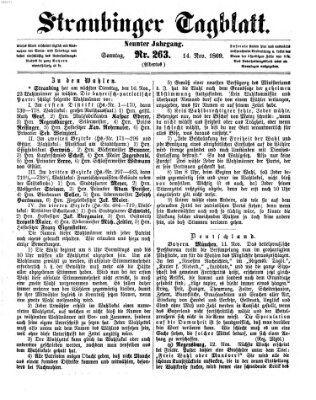 Straubinger Tagblatt Sonntag 14. November 1869