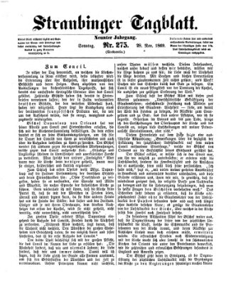 Straubinger Tagblatt Sonntag 28. November 1869