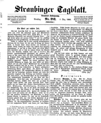 Straubinger Tagblatt Dienstag 7. Dezember 1869