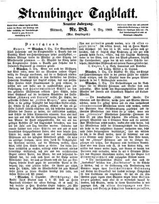 Straubinger Tagblatt Mittwoch 8. Dezember 1869