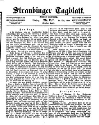 Straubinger Tagblatt Dienstag 14. Dezember 1869