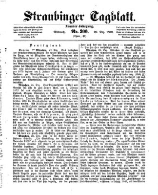 Straubinger Tagblatt Mittwoch 29. Dezember 1869