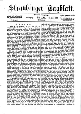 Straubinger Tagblatt Donnerstag 14. Juli 1870