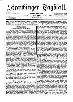 Straubinger Tagblatt Samstag 6. August 1870