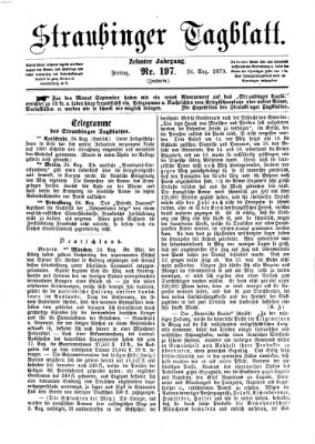 Straubinger Tagblatt Freitag 26. August 1870