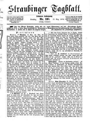 Straubinger Tagblatt Samstag 27. August 1870