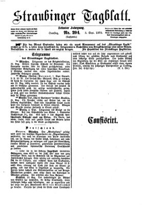 Straubinger Tagblatt Samstag 3. September 1870