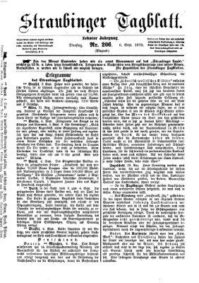 Straubinger Tagblatt Dienstag 6. September 1870