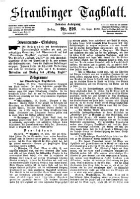 Straubinger Tagblatt Freitag 30. September 1870