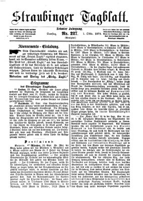 Straubinger Tagblatt Samstag 1. Oktober 1870