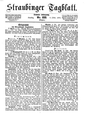 Straubinger Tagblatt Samstag 8. Oktober 1870