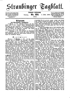 Straubinger Tagblatt Sonntag 9. Oktober 1870