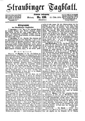 Straubinger Tagblatt Mittwoch 12. Oktober 1870