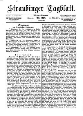 Straubinger Tagblatt Mittwoch 26. Oktober 1870