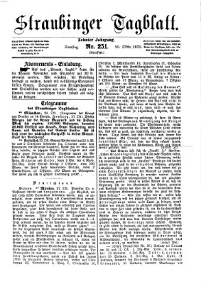 Straubinger Tagblatt Samstag 29. Oktober 1870