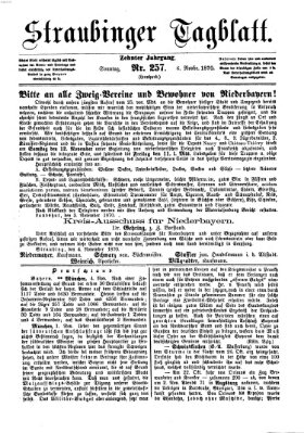 Straubinger Tagblatt Sonntag 6. November 1870