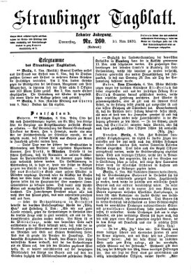 Straubinger Tagblatt Donnerstag 10. November 1870