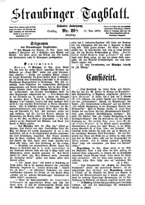 Straubinger Tagblatt Samstag 19. November 1870