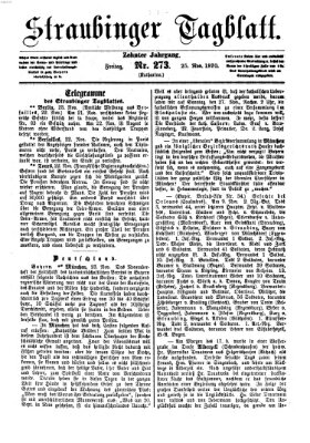 Straubinger Tagblatt Freitag 25. November 1870