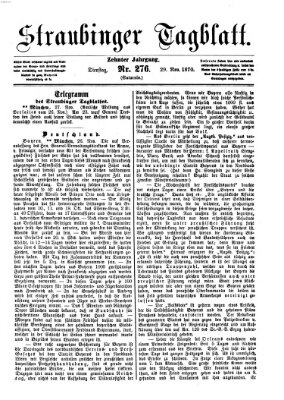 Straubinger Tagblatt Dienstag 29. November 1870