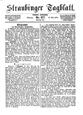 Straubinger Tagblatt Mittwoch 30. November 1870