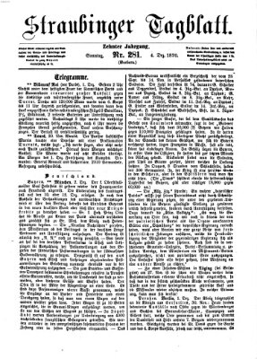 Straubinger Tagblatt Sonntag 4. Dezember 1870