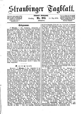 Straubinger Tagblatt Samstag 10. Dezember 1870