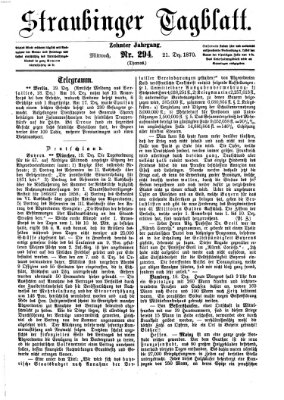 Straubinger Tagblatt Mittwoch 21. Dezember 1870