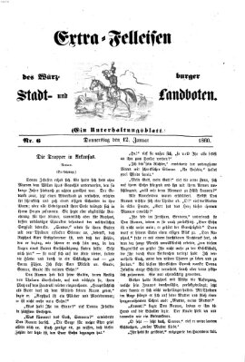 Extra-Felleisen (Würzburger Stadt- und Landbote) Donnerstag 12. Januar 1860