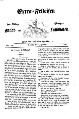 Extra-Felleisen (Würzburger Stadt- und Landbote) Sonntag 5. Februar 1860