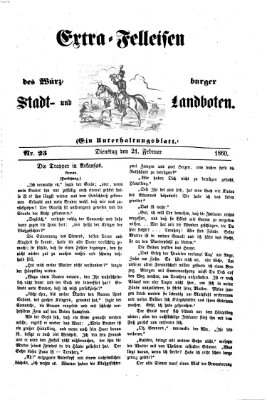 Extra-Felleisen (Würzburger Stadt- und Landbote) Dienstag 21. Februar 1860