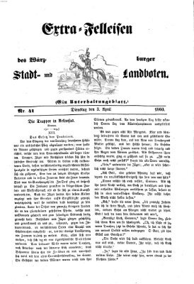 Extra-Felleisen (Würzburger Stadt- und Landbote) Dienstag 3. April 1860