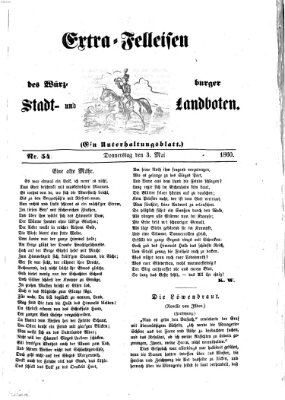 Extra-Felleisen (Würzburger Stadt- und Landbote) Donnerstag 3. Mai 1860