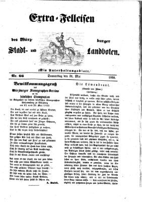 Extra-Felleisen (Würzburger Stadt- und Landbote) Donnerstag 31. Mai 1860